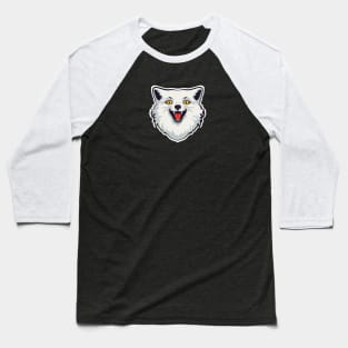 Crazy laughing arctic fox Baseball T-Shirt